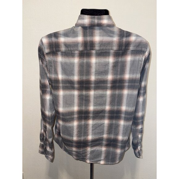 Apt. 9 Casual flannel Shirt Long Sleeve Button Down Men Medium untucked fit - Picture 5 of 8